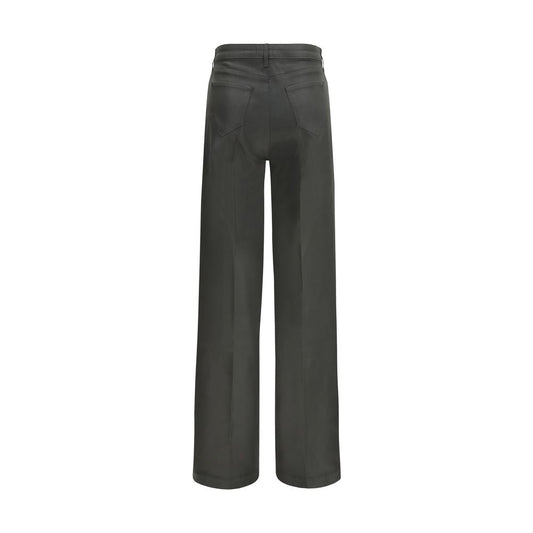 Bicolor Cotton Flared Jeans