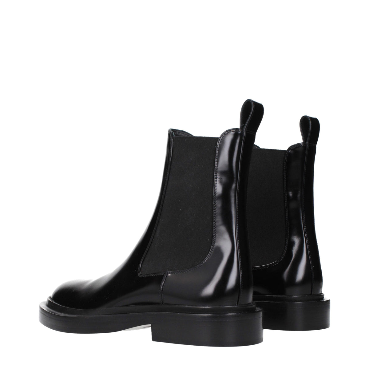 Black Leather Ankle Boots