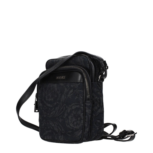 Black Fabric Crossbody Bag