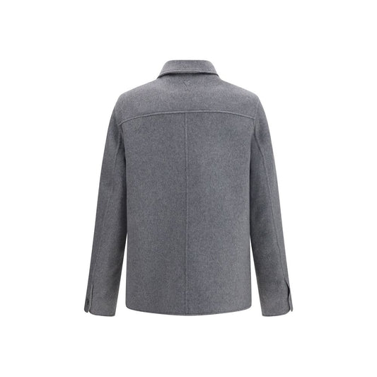 Gray Wool Oves Aries Full-Length Jacket