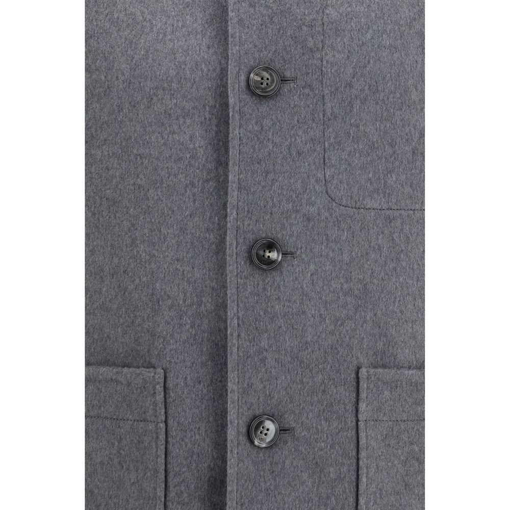 Gray Wool Oves Aries Full-Length Jacket