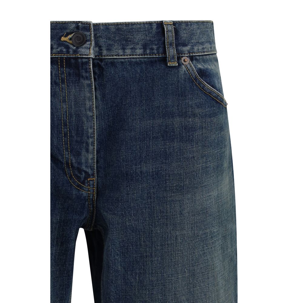 Blue Cotton Relaxed Fit Jeans