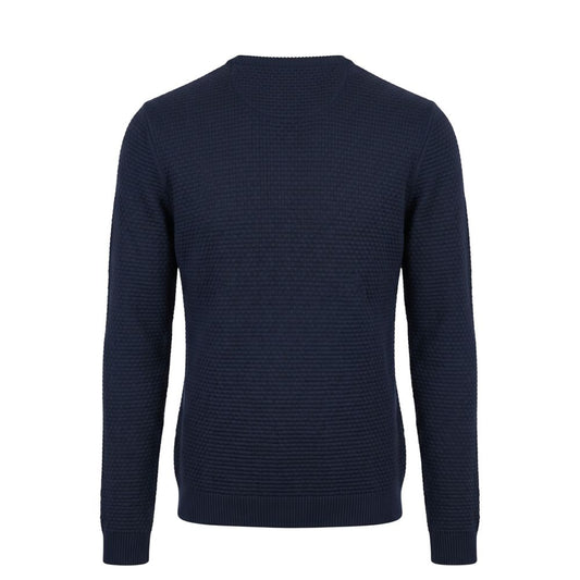 Blue Cotton Men's Sweater