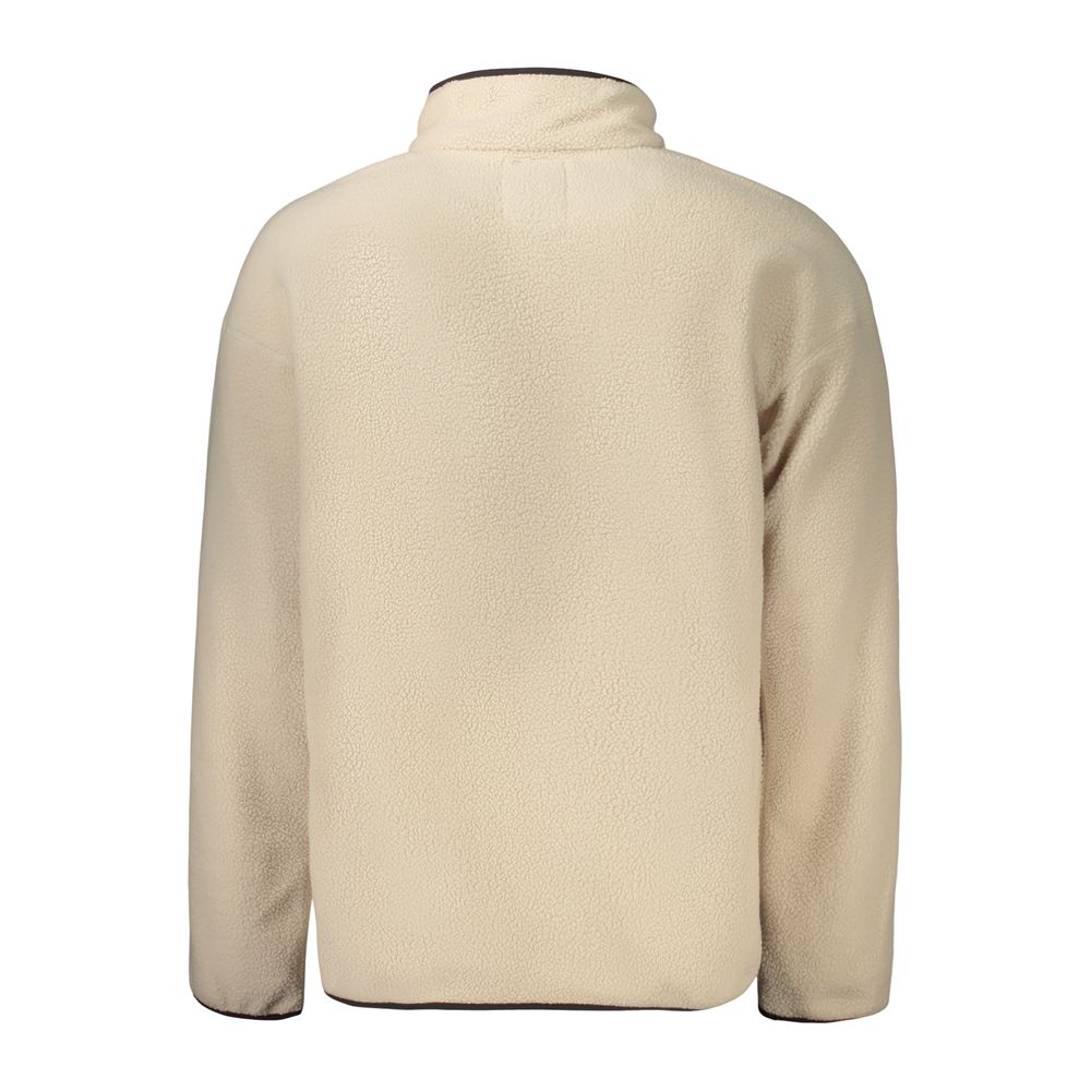 Beige Polyester Men Sweatshirt