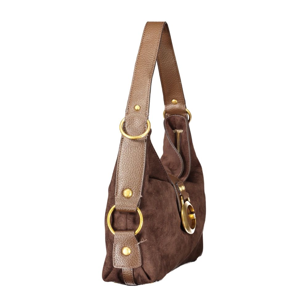 Brown Polyester Women's Bag