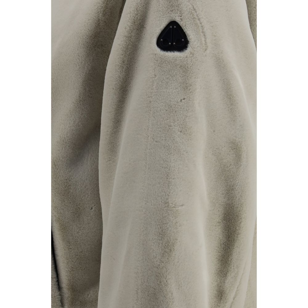Beige Nylon Full-Length Jacket