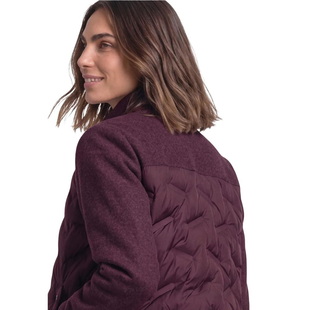 Purple Polyester Full-Length Jacket