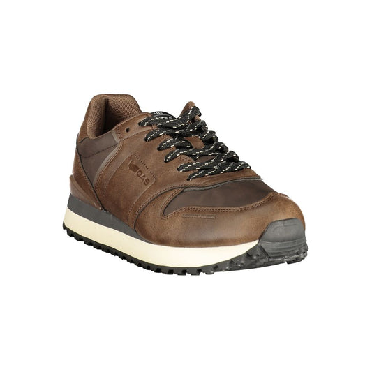 Brown Polyurethane Men's Sneaker