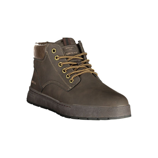 Brown Polyurethane Men's Sneaker