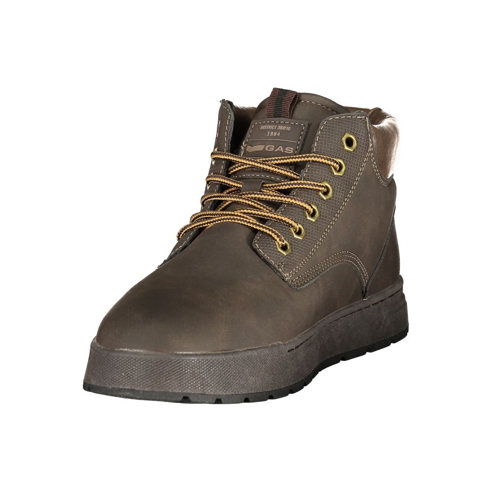 Brown Polyurethane Men's Sneaker