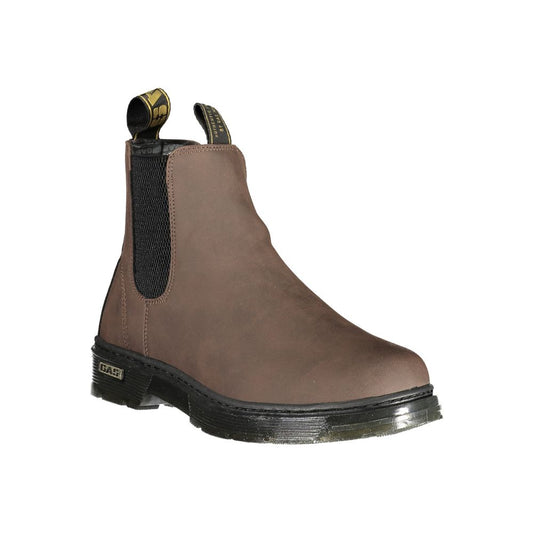 Brown Polyurethane Women's Bootie