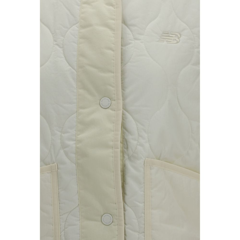 White Polyamide Sleeveless Jacket