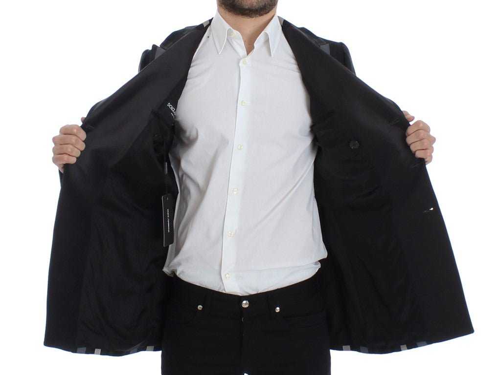 Elegant Striped Wool Slim Fit Blazer