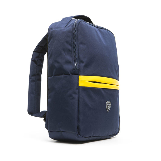 Blue Polyester Men Backpack