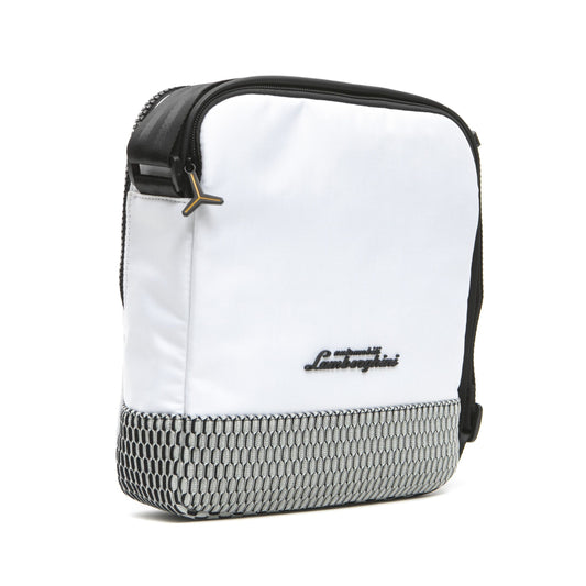 White Polyester Men Messenger Bag