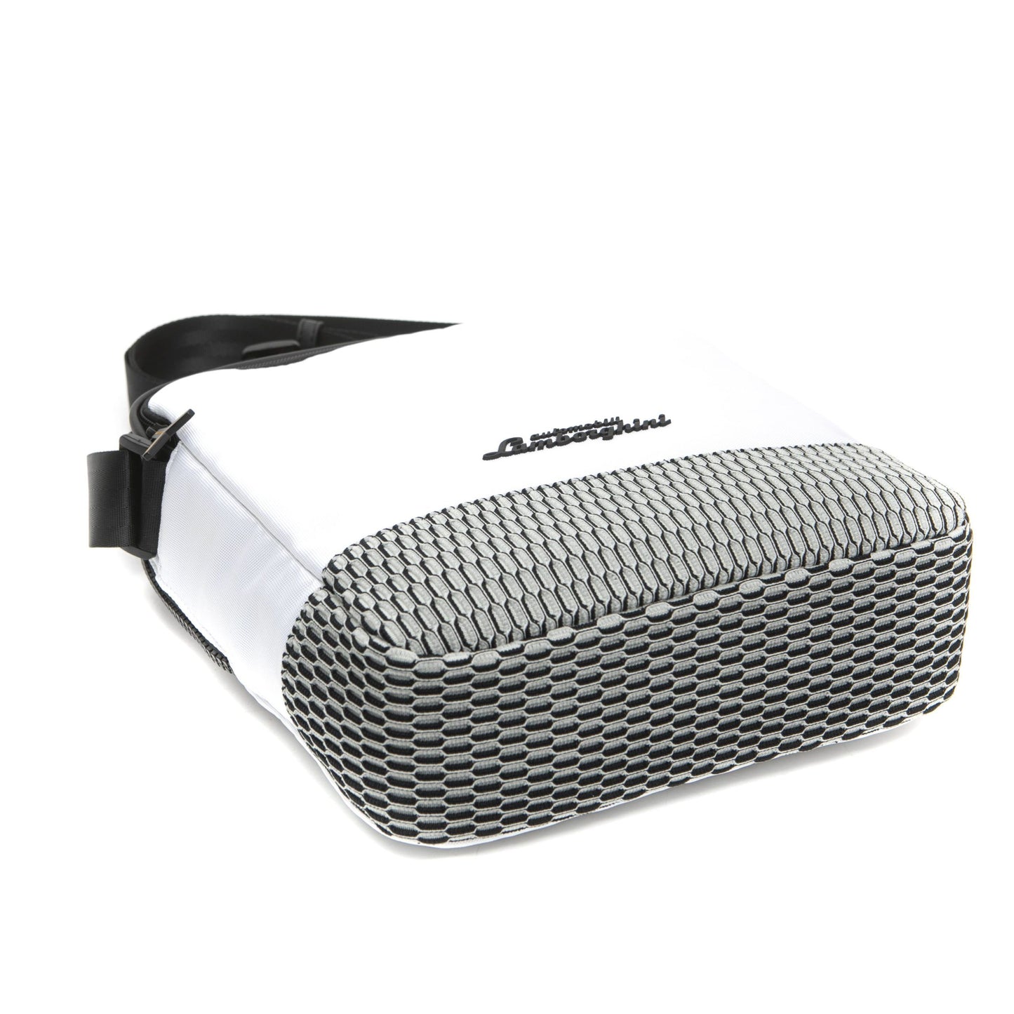 White Polyester Men Messenger Bag
