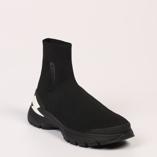 Black Textile Men Sneaker