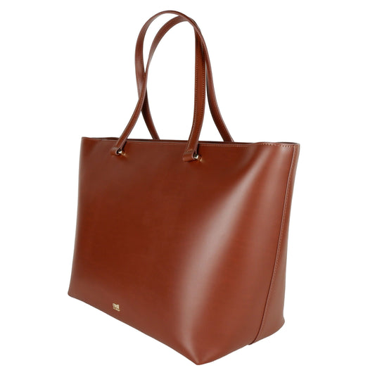 Dark Brown Calfskin Women Shoulder Bag