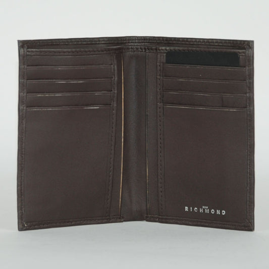 Dark Brown Vitello Leather Men Wallet