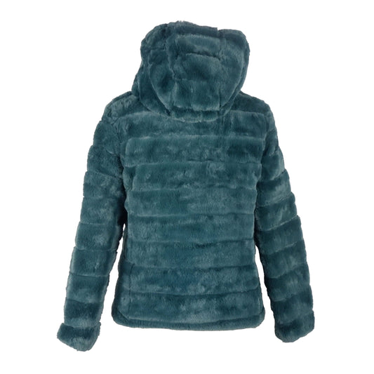 Reversible Hooded Down Jacket in Lush Green