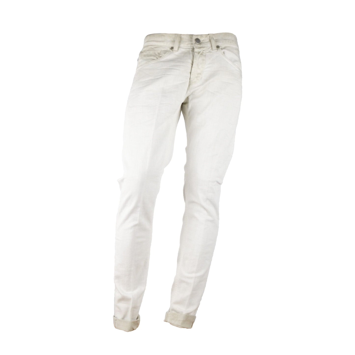 Beige Cotton Men Jean