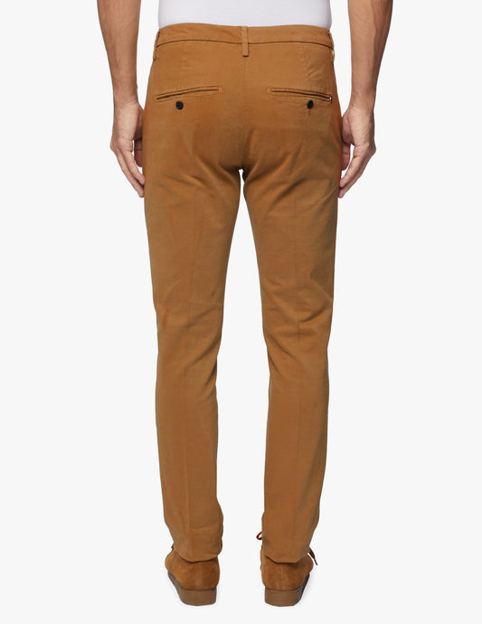 Brown Cotton Men Trouser