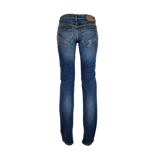 Blue Stretch Cotton Women Jeans