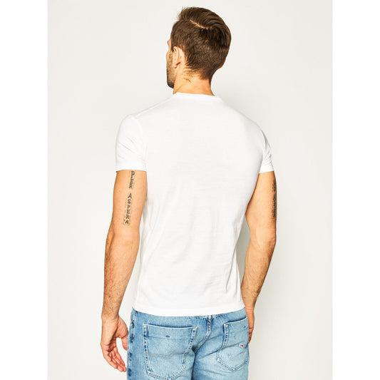 White Cotton Men T-Shirt