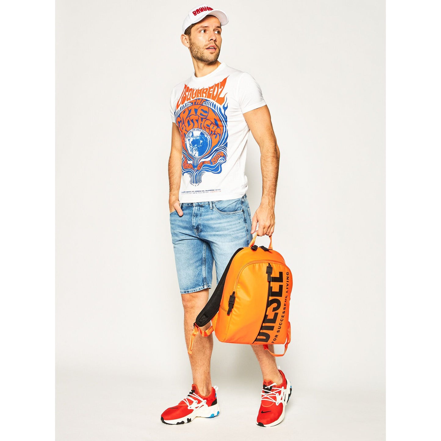 White Cotton Men T-Shirt