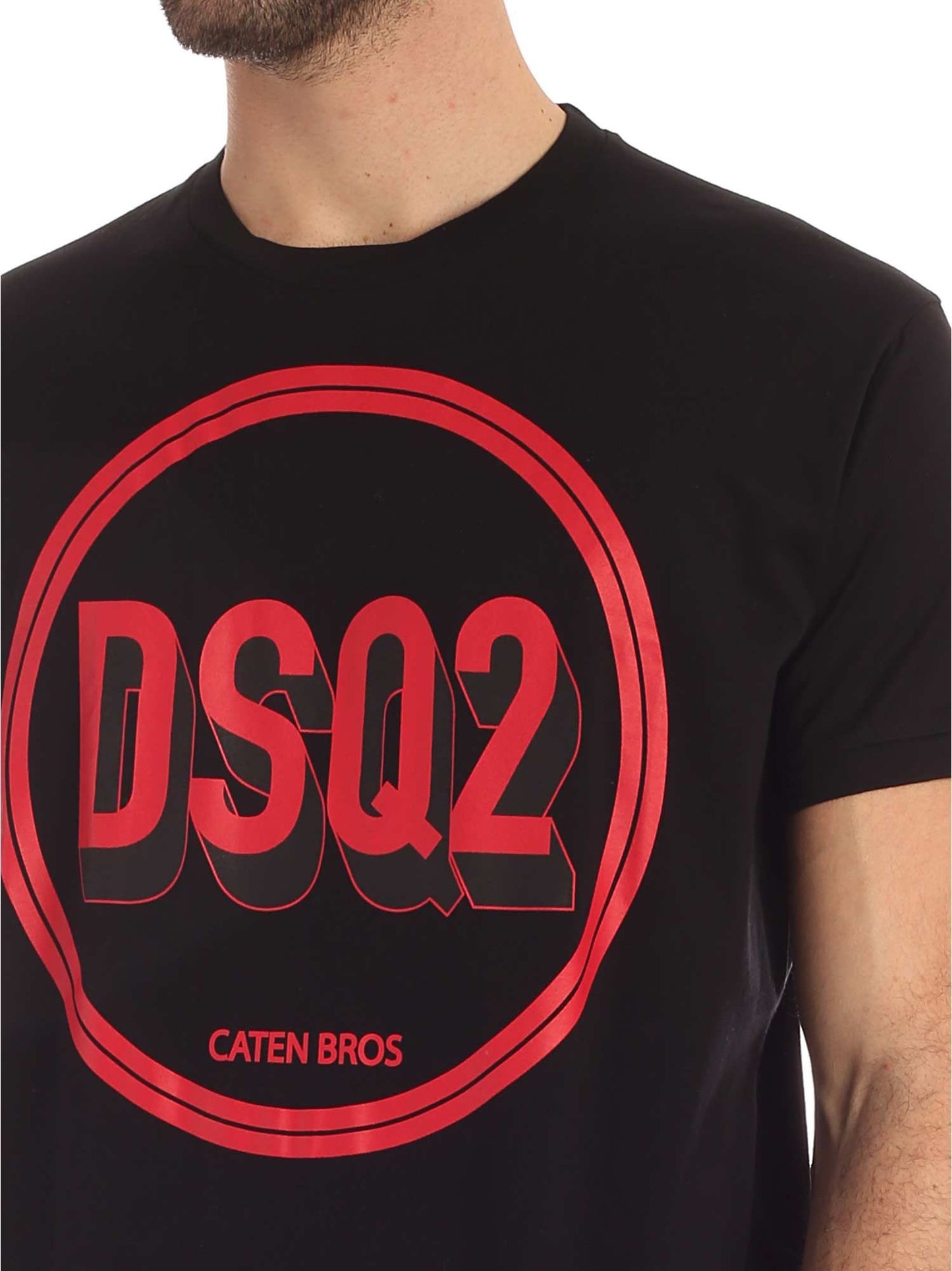 Black Cotton Men T-Shirt