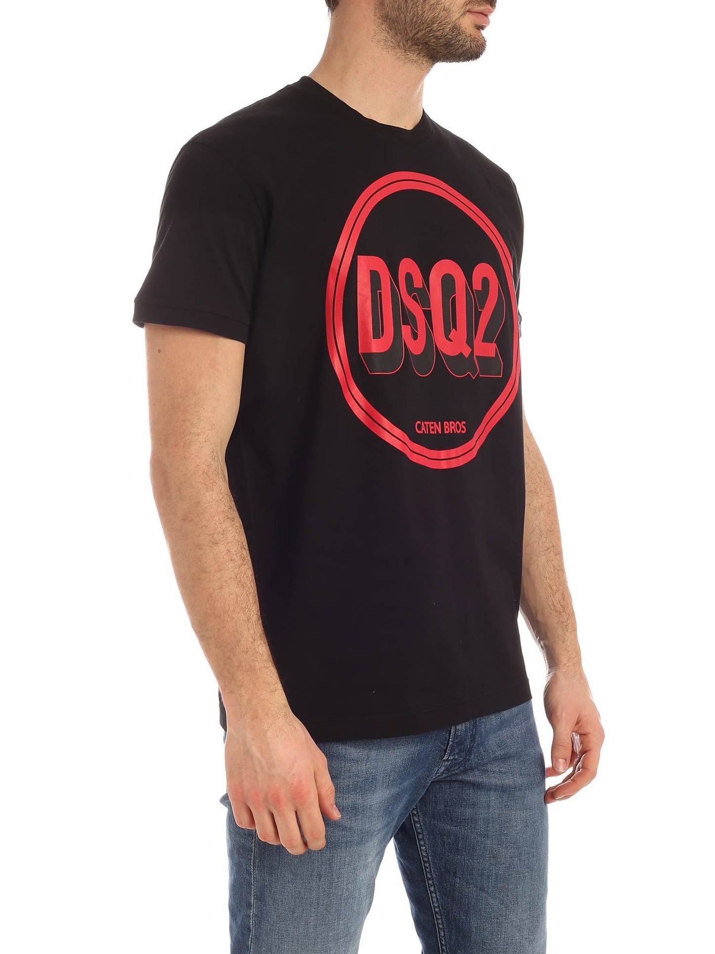 Black Cotton Men T-Shirt