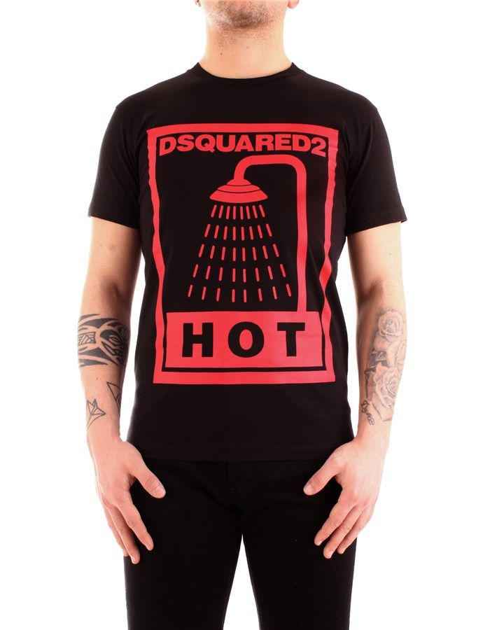 Black Cotton Men T-Shirt