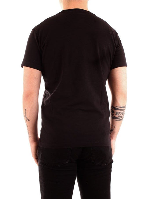 Black Cotton Men T-Shirt
