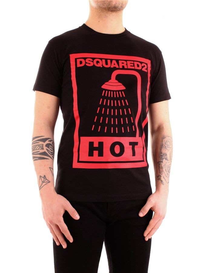 Black Cotton Men T-Shirt