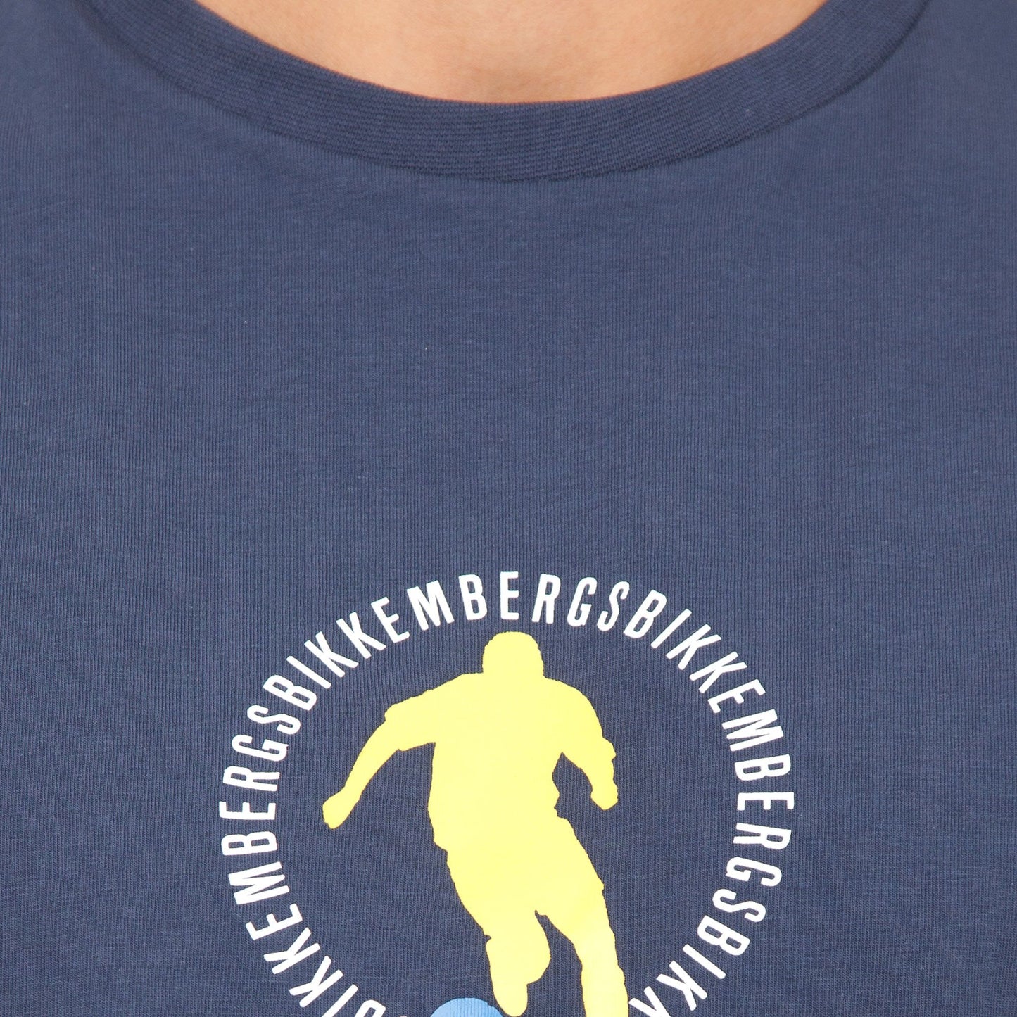Blue Cotton Men's T-Shirt