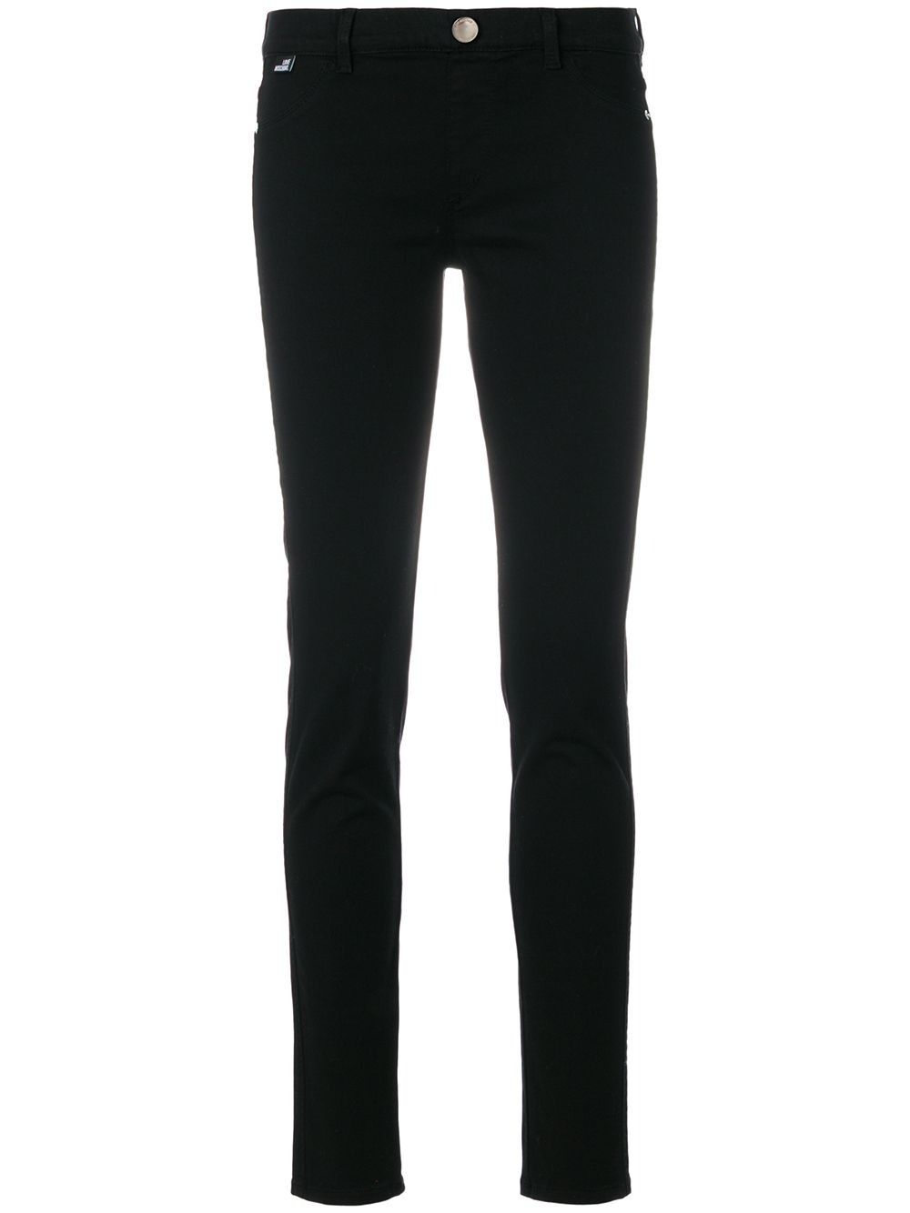 "Black Cotton Women's Slim-Fit Trouser"