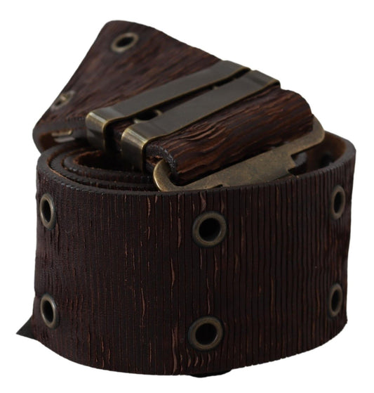 Rustic Brown Carving Leather Belt