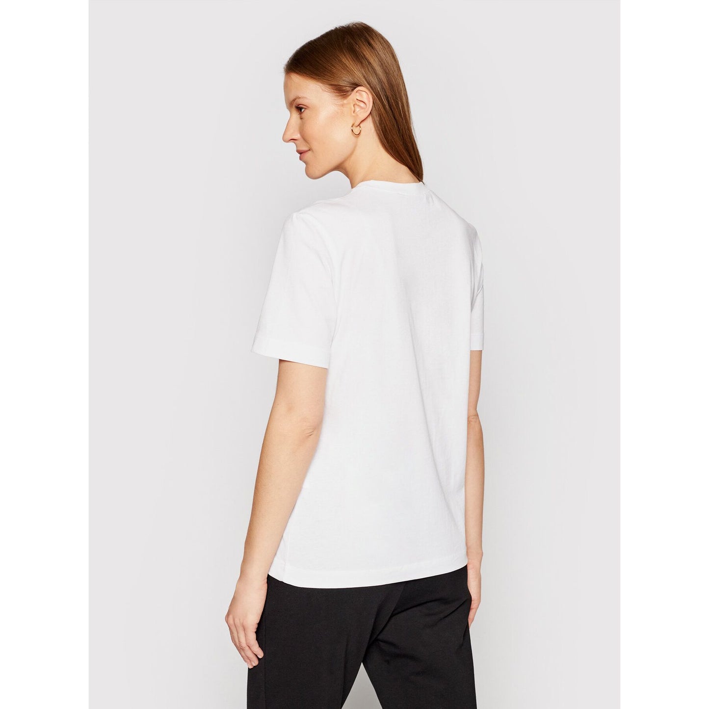 White Cotton Women T-Shirt