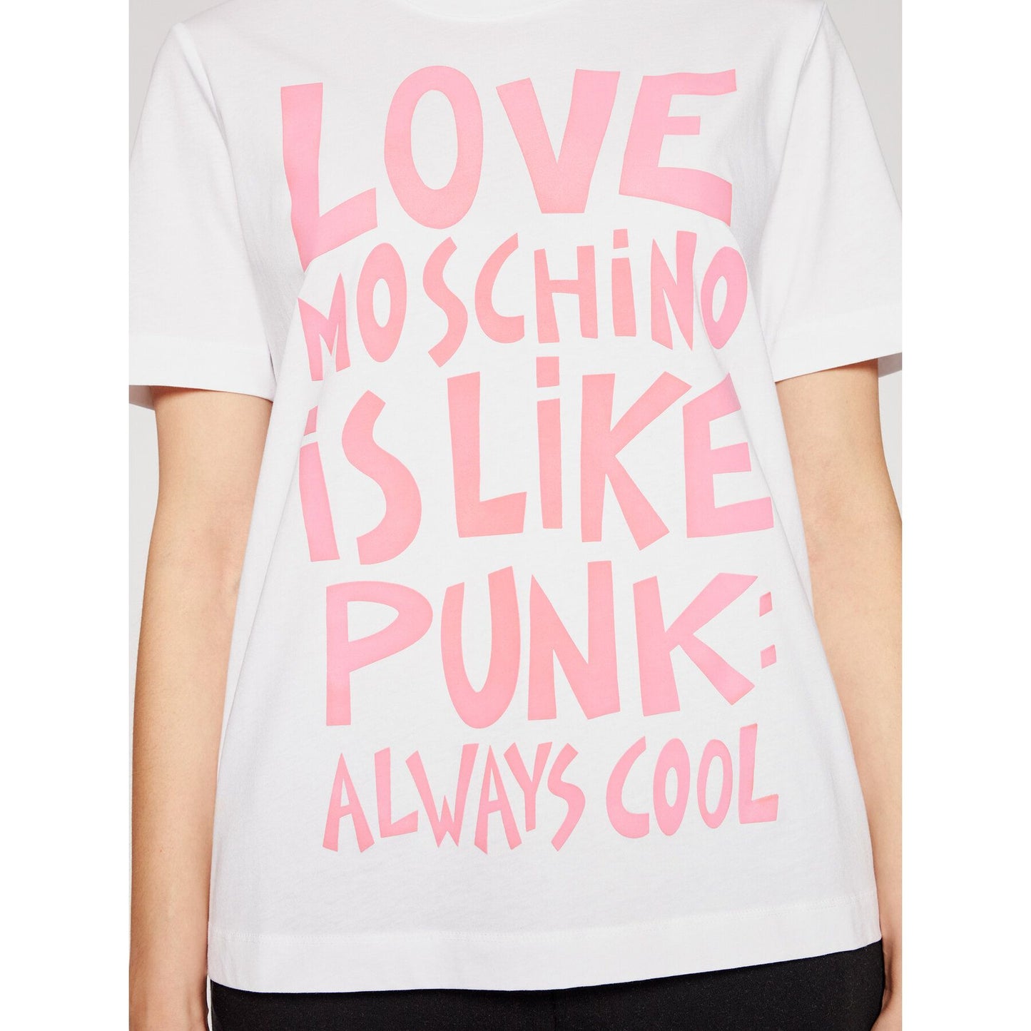 White Cotton Women T-Shirt