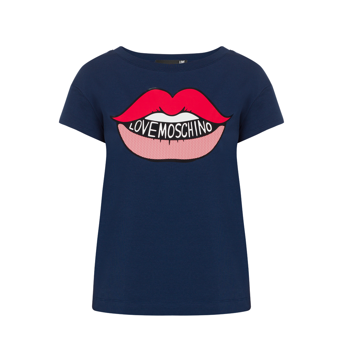 Navy Blue Cotton Women T-Shirt