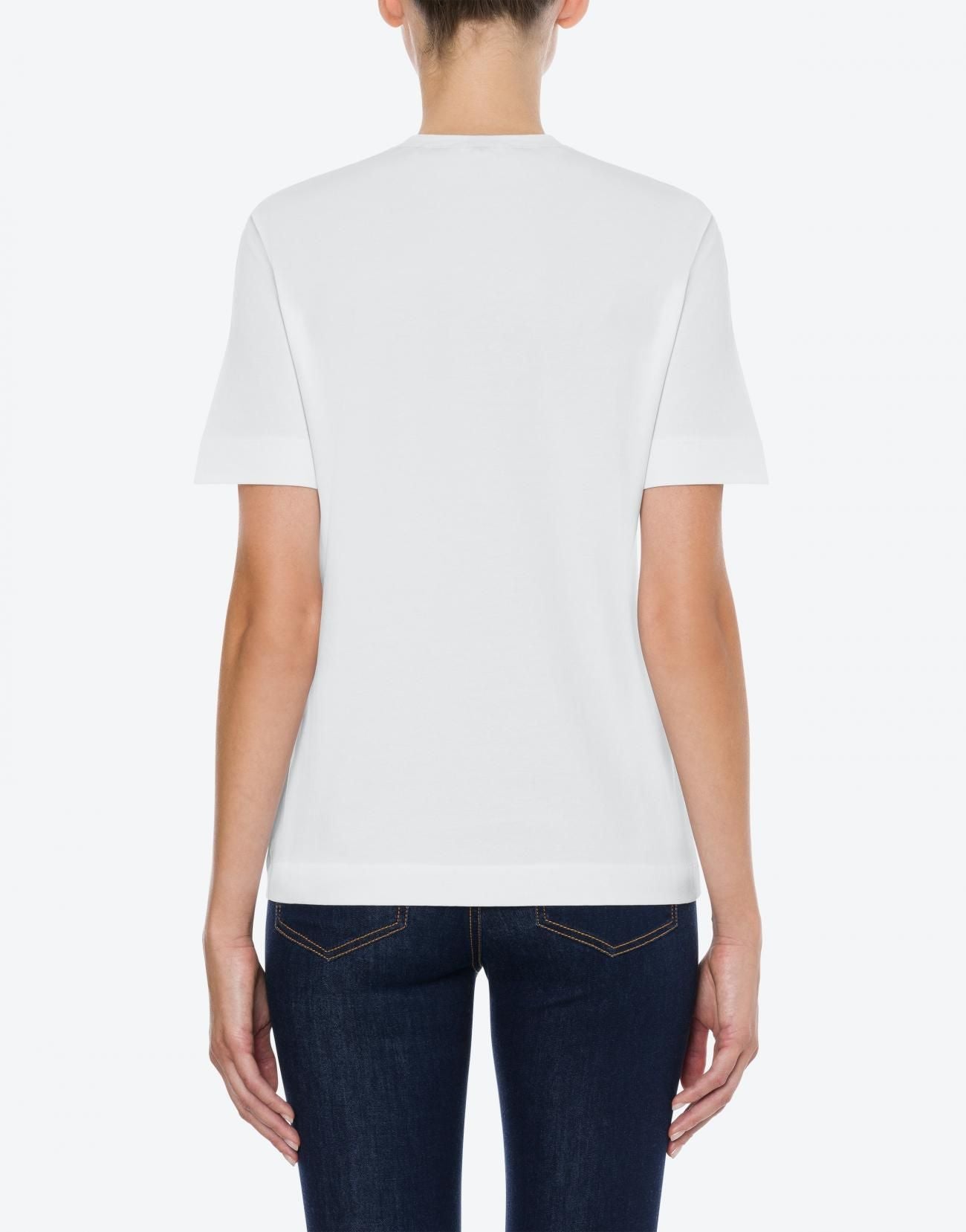 White Cotton Women T-Shirt