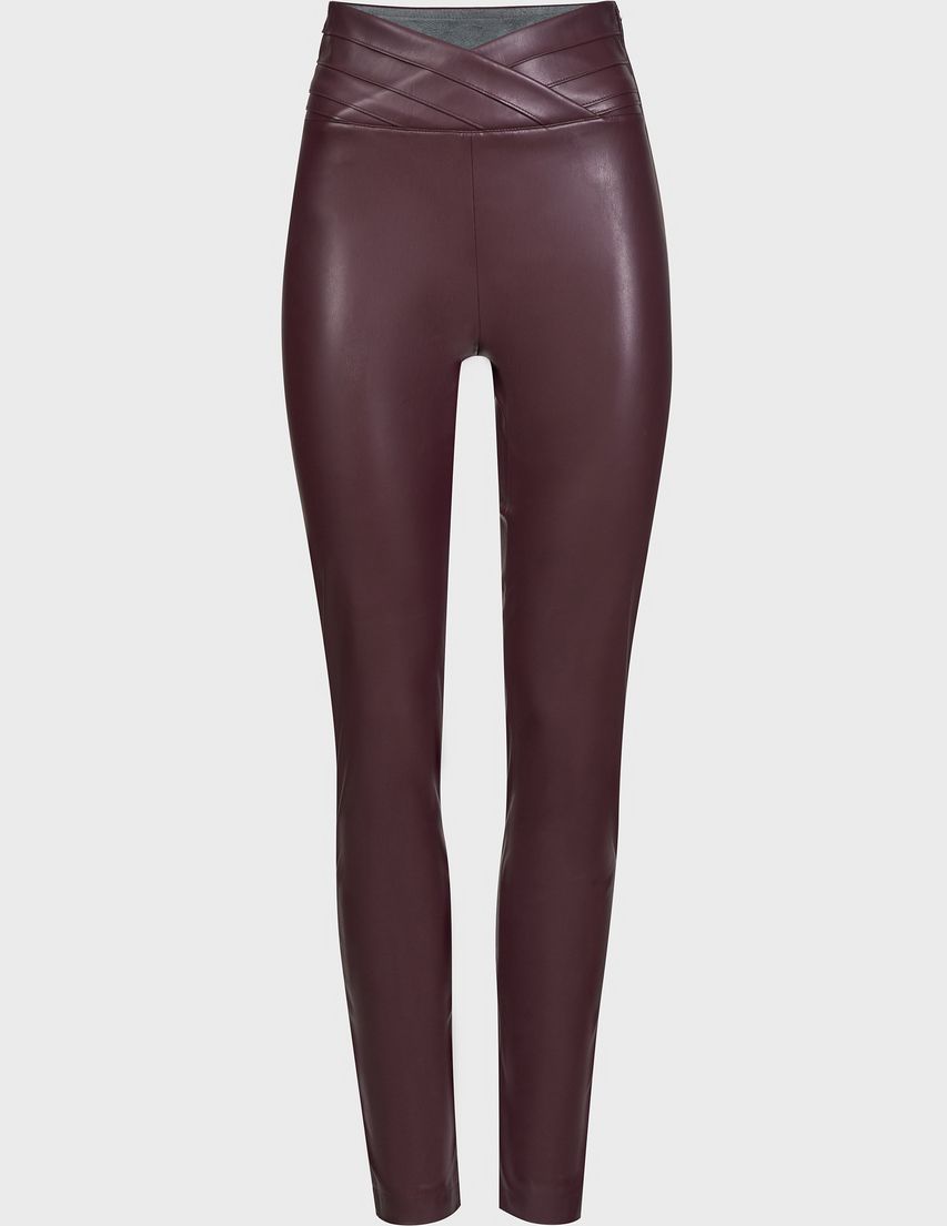 Purple Polyurethane Women Legging