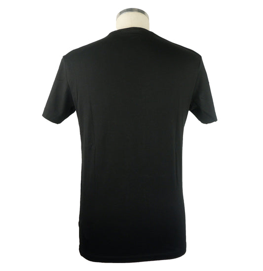 Black Cotton Men T-Shirt