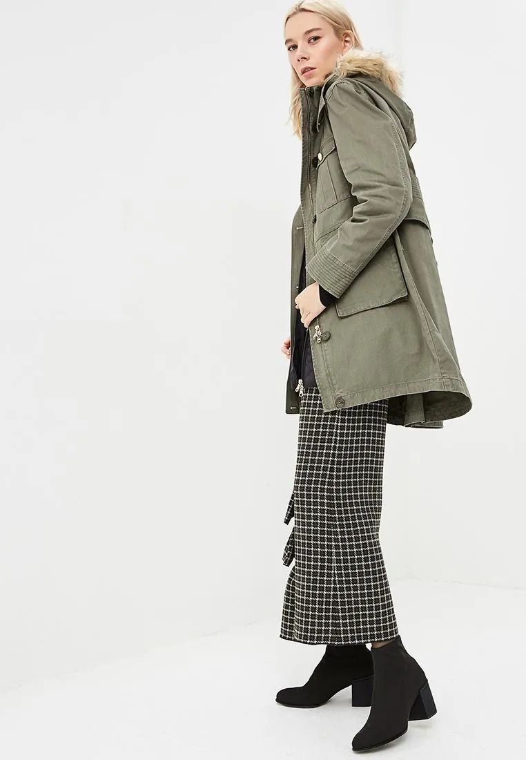 Green Cotton Women Jacket