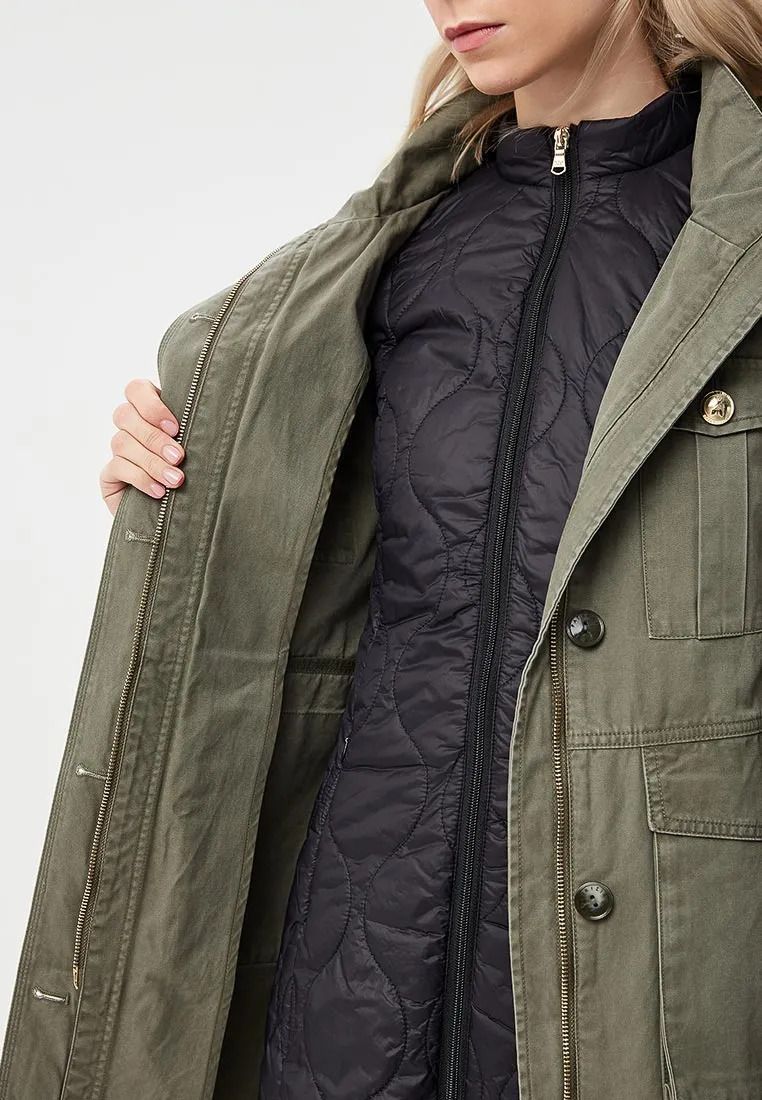 Green Cotton Women Jacket