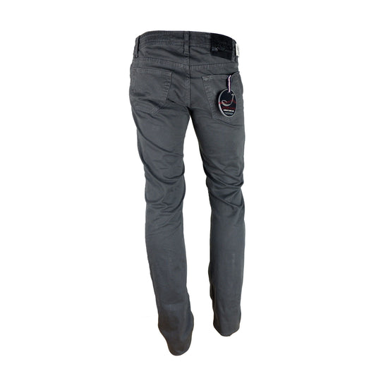 Gray Cotton Men Jeans