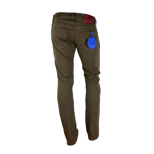 Brown Cotton Men Jeans