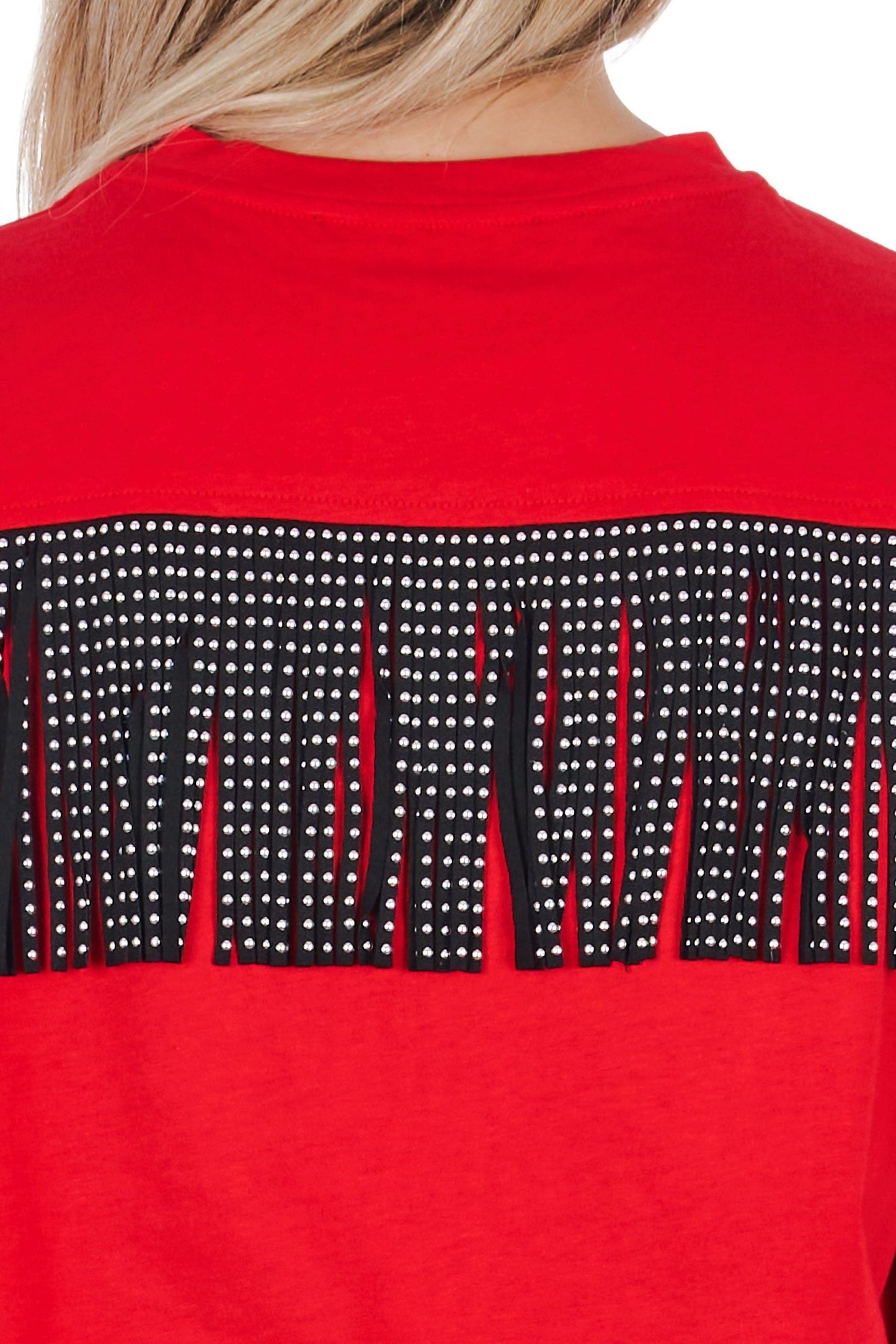 Red Cotton Women T-Shirt