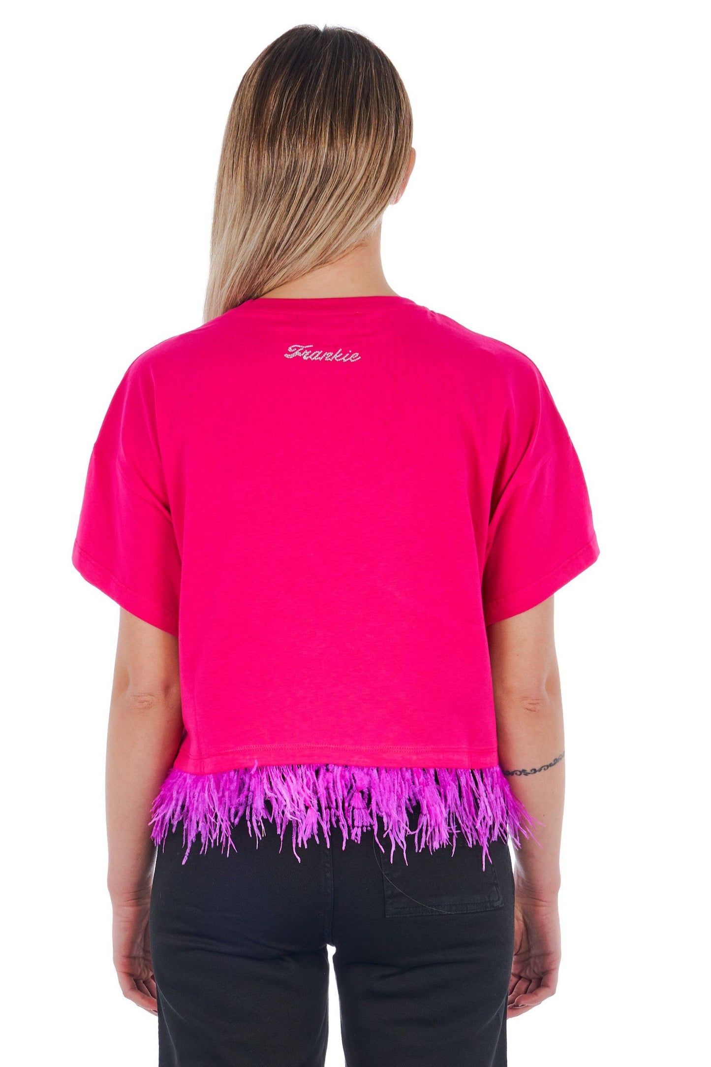 Pink Cotton Women T-Shirt