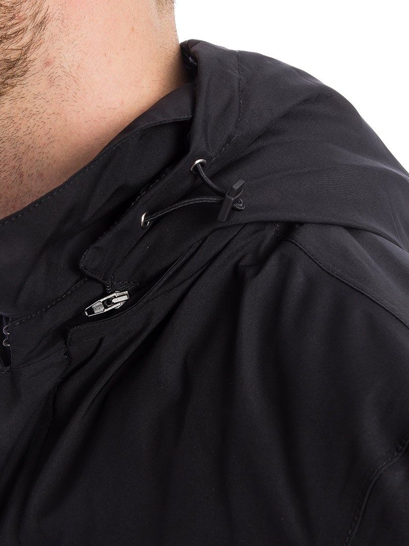 Black Polyester Men Jacket